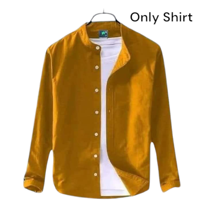 Men's Solid Colour Ban Color Shirt (Katali) M3301