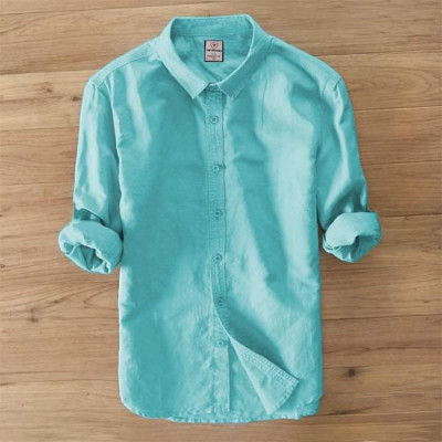 Men's Solid Colour Color Shirt (Paste) M3218